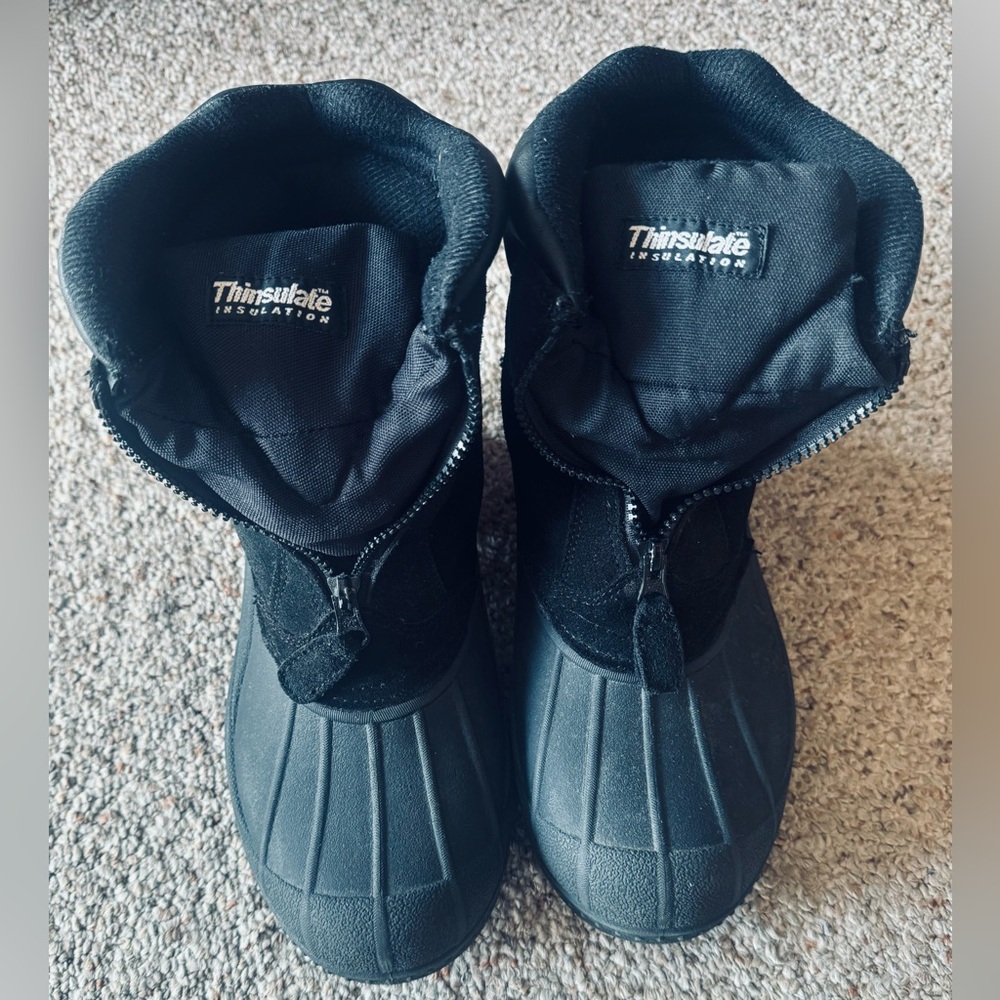 Elkwoods Thinsulate Winter Leather WaterProof Boots Men’s Size 9 Unisex Black